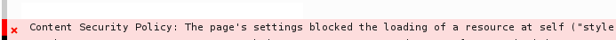 Content Security Policy denial