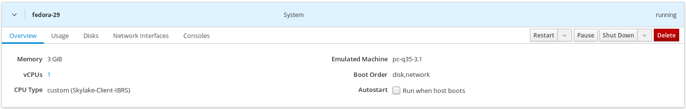 Pause and Resume operations for VMs